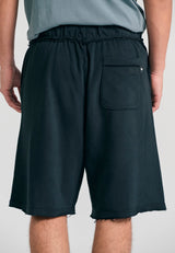 Pantaloni scurți jogger supradimensionați cu imprimeu Funky Buddha - Negri