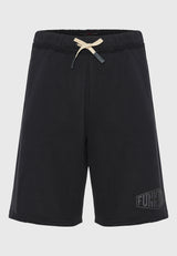 Pantaloni scurți jogger supradimensionați cu imprimeu Funky Buddha - Negri