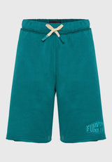 Pantaloni scurți jogger supradimensionați cu imprimeu Funky Buddha - Smarald intens
