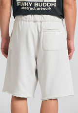 Pantaloni scurți jogger supradimensionați cu imprimeu Funky Buddha - Mist