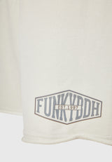 Pantaloni scurți jogger supradimensionați cu imprimeu Funky Buddha - Mist