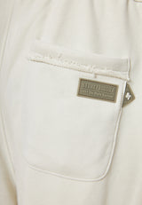 Pantaloni scurți jogger supradimensionați cu imprimeu Funky Buddha - Mist