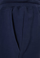 Pantaloni scurți jogger relaxați cu imprimeu - Bleumarin