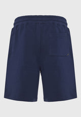 Pantaloni scurți jogger relaxați cu imprimeu - Bleumarin