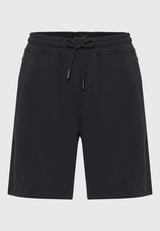 Relaxed fit joggers shorts in pique fabric - Black