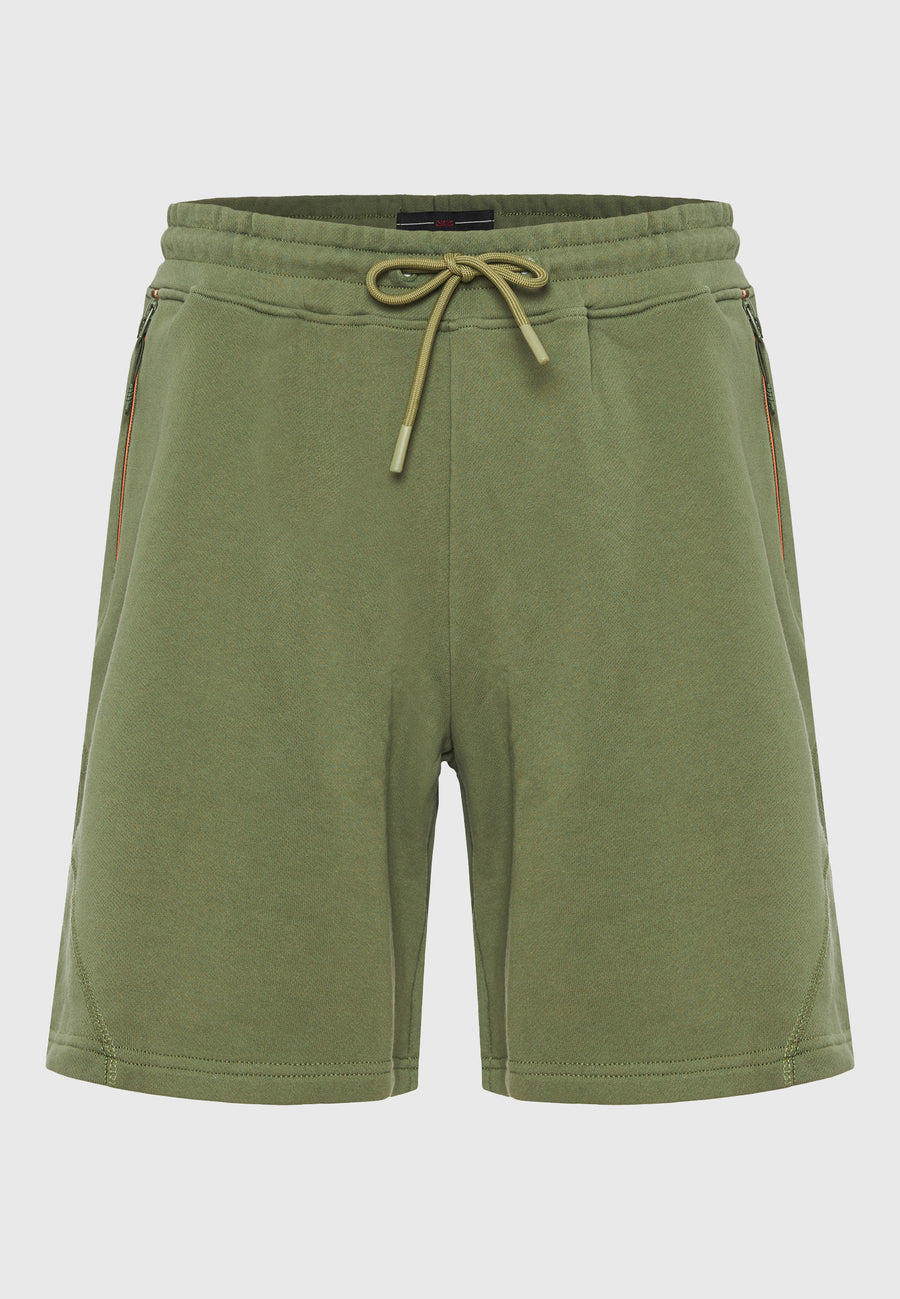 Pantaloni scurți joggers lejeri din material pique - Kaki