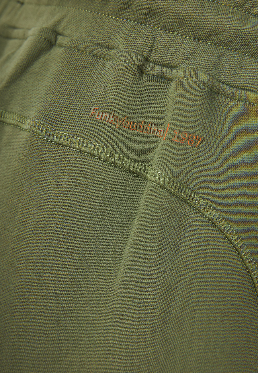 Pantaloni scurți joggers lejeri din material pique - Kaki
