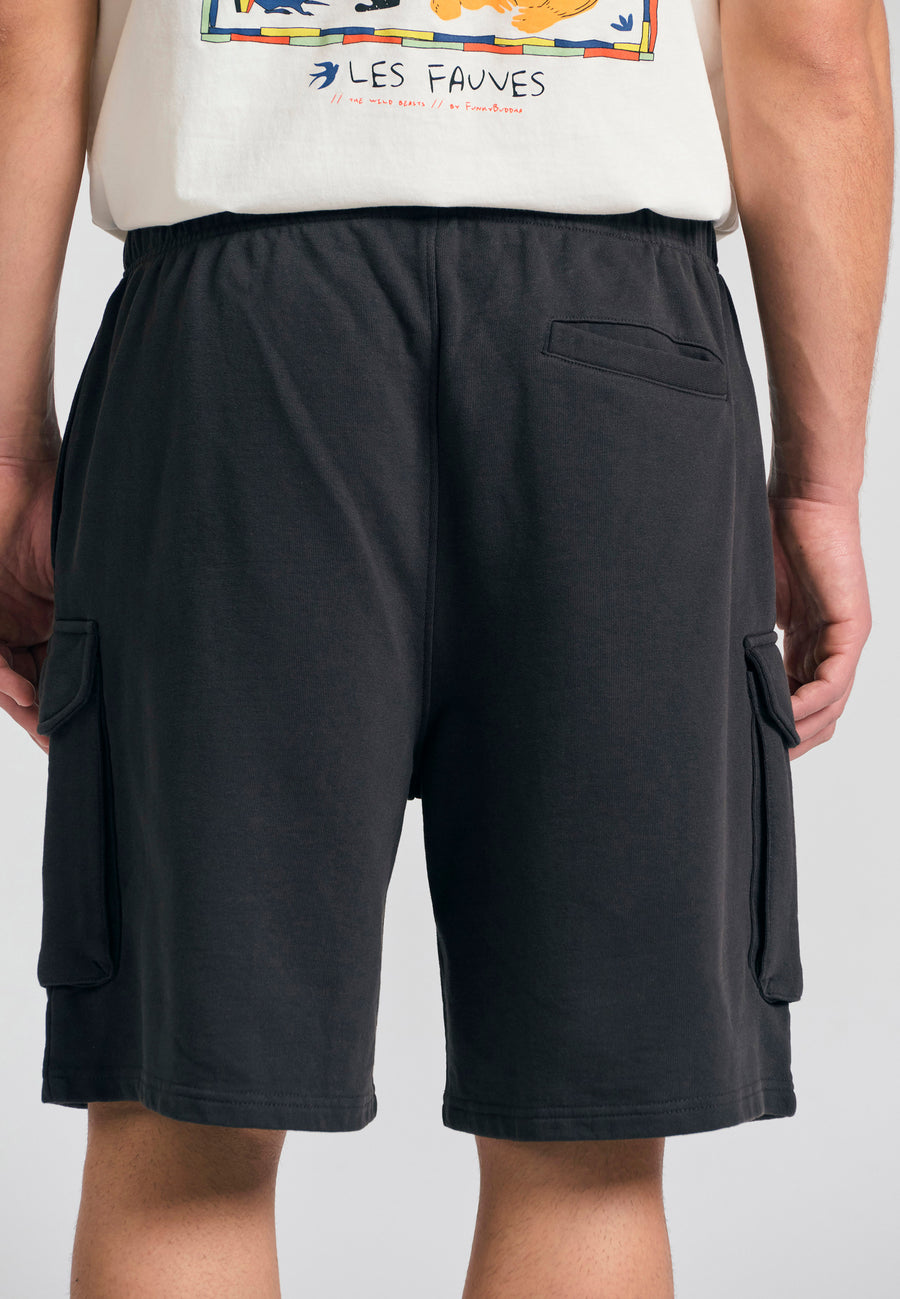 Pantaloni jogger cargo pentru bărbați, cu croială lejeră și conică - Antracit