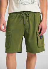 Pantaloni jogging cargo pentru bărbați, cu croială lejeră și conică - Kaki