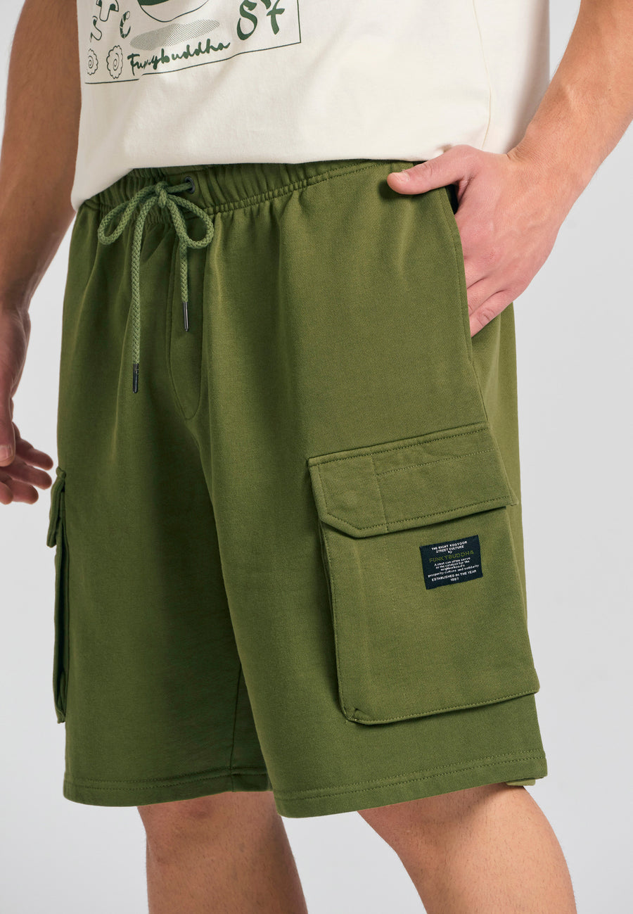 Pantaloni jogging cargo pentru bărbați, cu croială lejeră și conică - Kaki