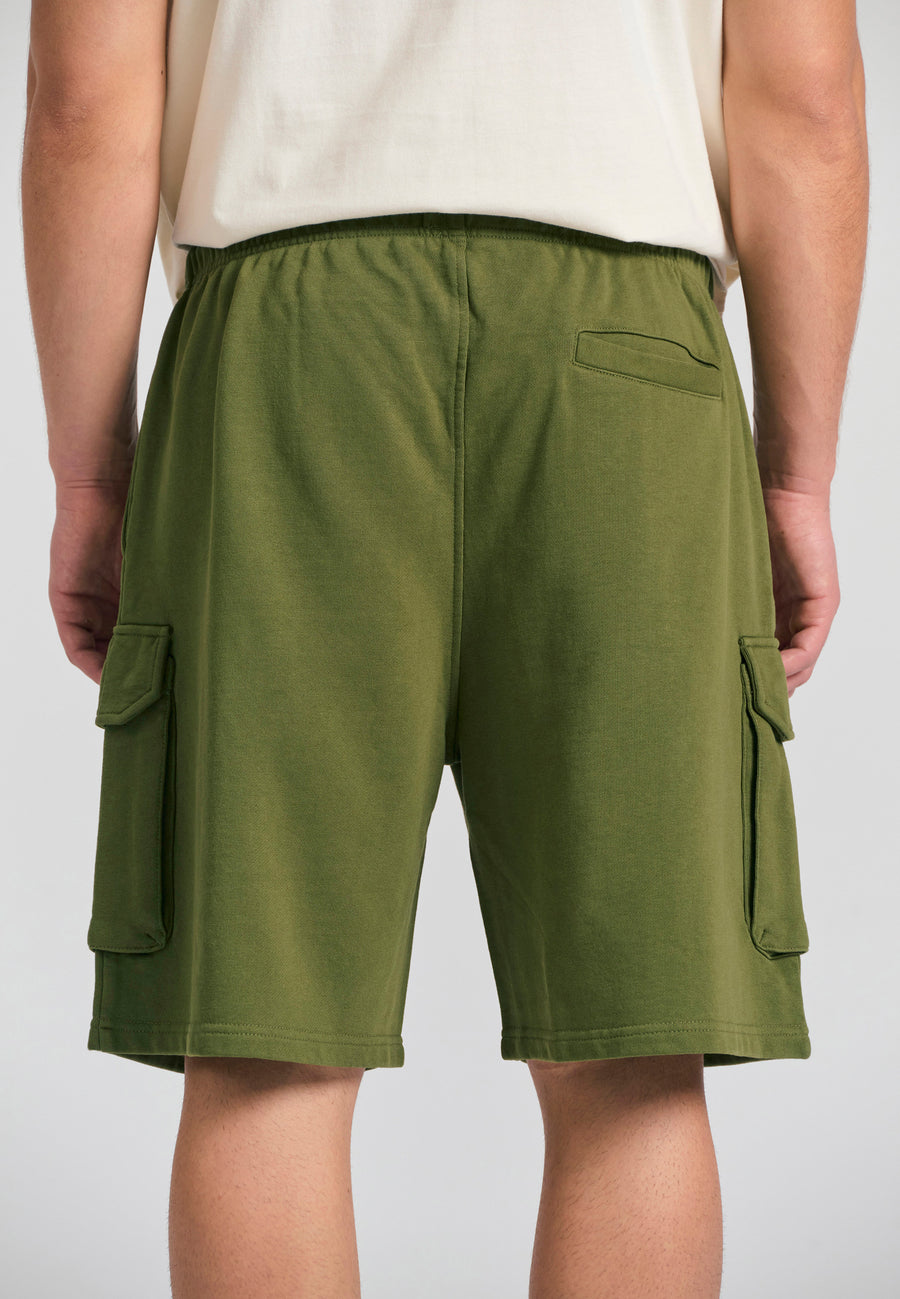 Pantaloni jogging cargo pentru bărbați, cu croială lejeră și conică - Kaki