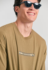 Tricou supradimensionat vopsit în haine cu imprimeu retro cu rame - Oregano