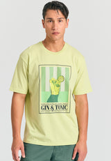 Tricou cu croială lejeră și imprimeu fotografic - Matcha