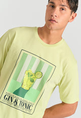 Tricou cu croială lejeră și imprimeu fotografic - Matcha