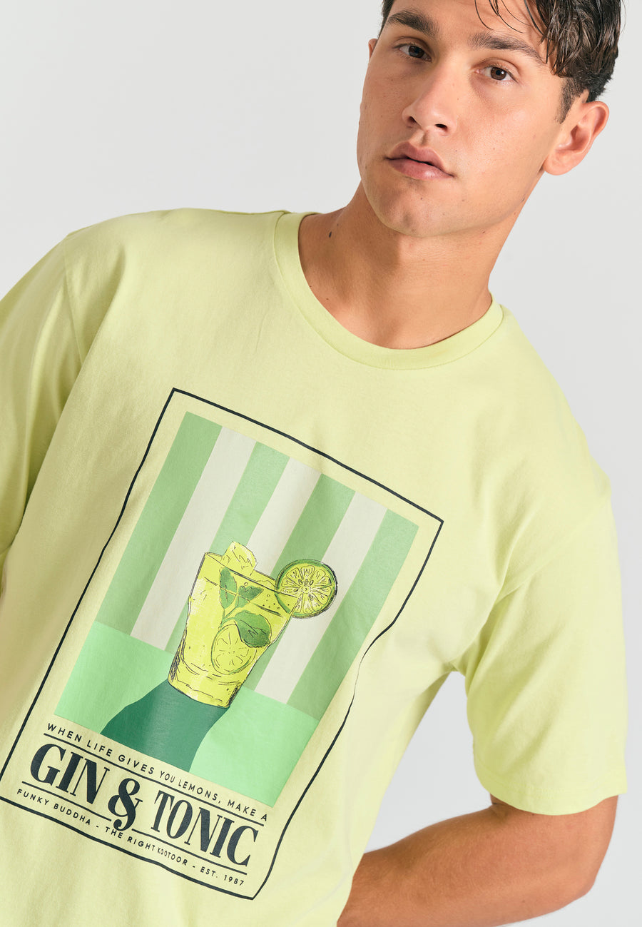 Tricou cu croială lejeră și imprimeu fotografic - Matcha