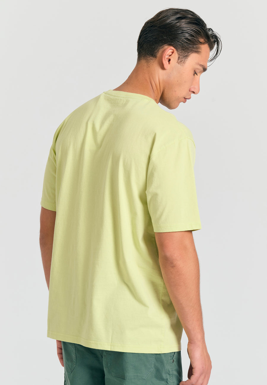 Tricou cu croială lejeră și imprimeu fotografic - Matcha
