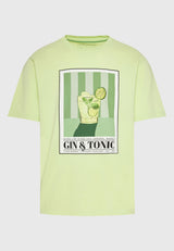 Tricou cu croială lejeră și imprimeu fotografic - Matcha