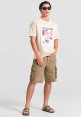 Tricou cu croială lejeră și imprimeu fotografic - Chalk