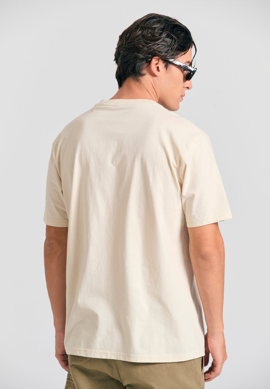Tricou cu croială lejeră și imprimeu fotografic - Chalk
