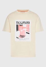Tricou cu croială lejeră și imprimeu fotografic - Chalk