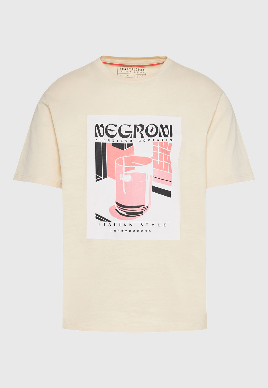 Tricou cu croială lejeră și imprimeu fotografic - Chalk