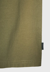 Tricou cu croială lejeră și imprimeu fotografic - Olive