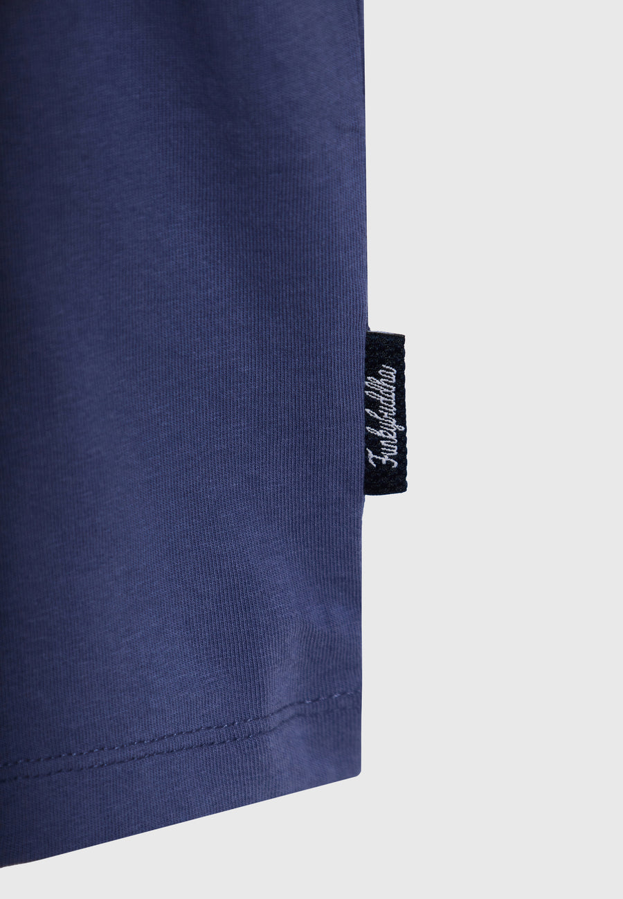 Tricou cu croială lejeră și imprimeu grafic cu rame - Indigo