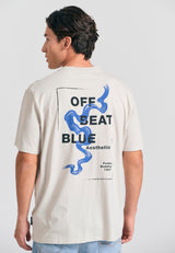 Tricou cu croială lejeră și imprimeu grafic cu rame - Mist