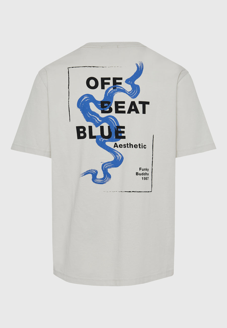 Tricou cu croială lejeră și imprimeu grafic cu rame - Mist