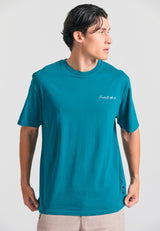 Tricou cu croială lejeră și imprimeu grafic pe spate - Peacock