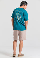 Tricou cu croială lejeră și imprimeu grafic pe spate - Peacock