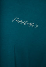 Relaxed fit t-shirt with graphic print on the back - Peacock