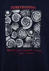 Tricou cu imprimeu grafic pe piept - Bleumarin