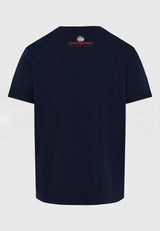 Tricou cu imprimeu grafic pe piept - Bleumarin