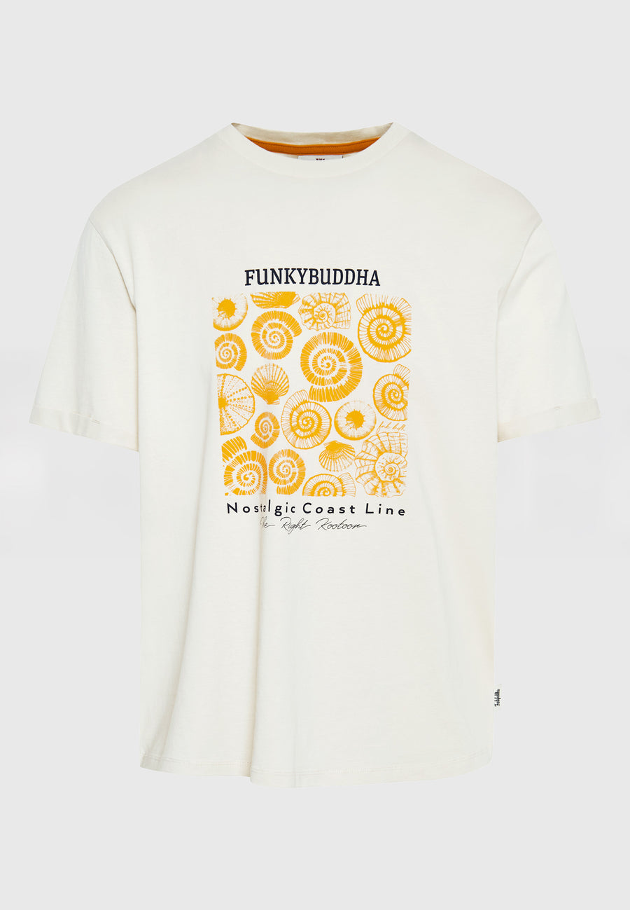 Tricou cu imprimeu grafic pe piept - Alb