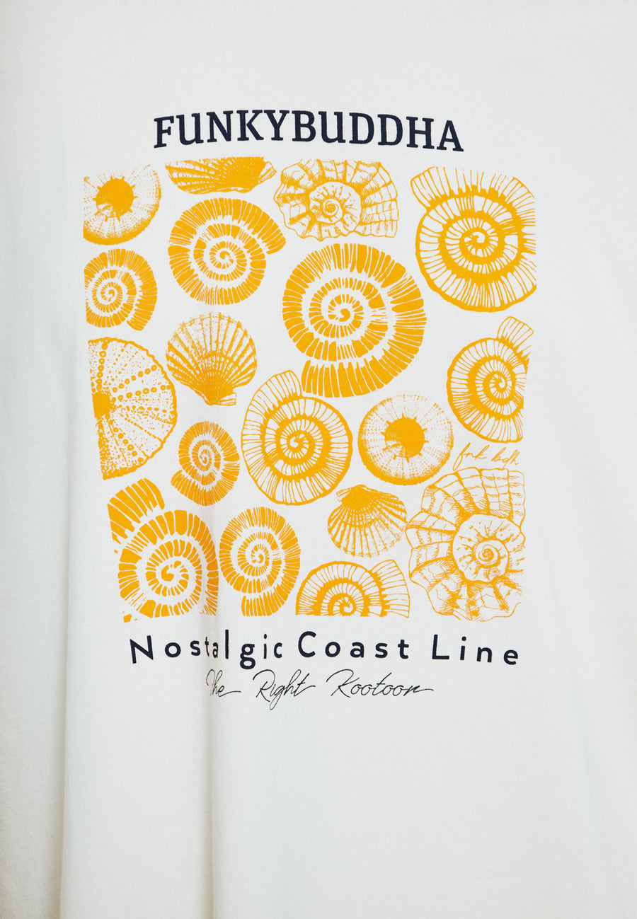 Tricou cu imprimeu grafic pe piept - Alb