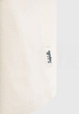 Tricou cu imprimeu grafic pe piept - Alb