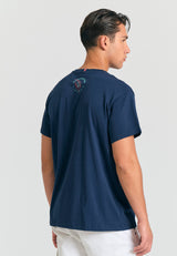 Tricou cu imprimeu grafic abstract - Bleumarin