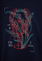 Tricou cu imprimeu grafic abstract - Bleumarin
