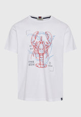 Tricou cu imprimeu grafic abstract - Alb