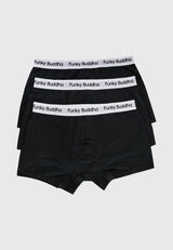Pantaloni scurți boxer (set de 3) - Negru