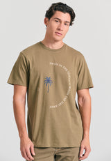 Organic cotton t-shirt with text artwork print - Oregano