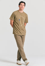Organic cotton t-shirt with text artwork print - Oregano