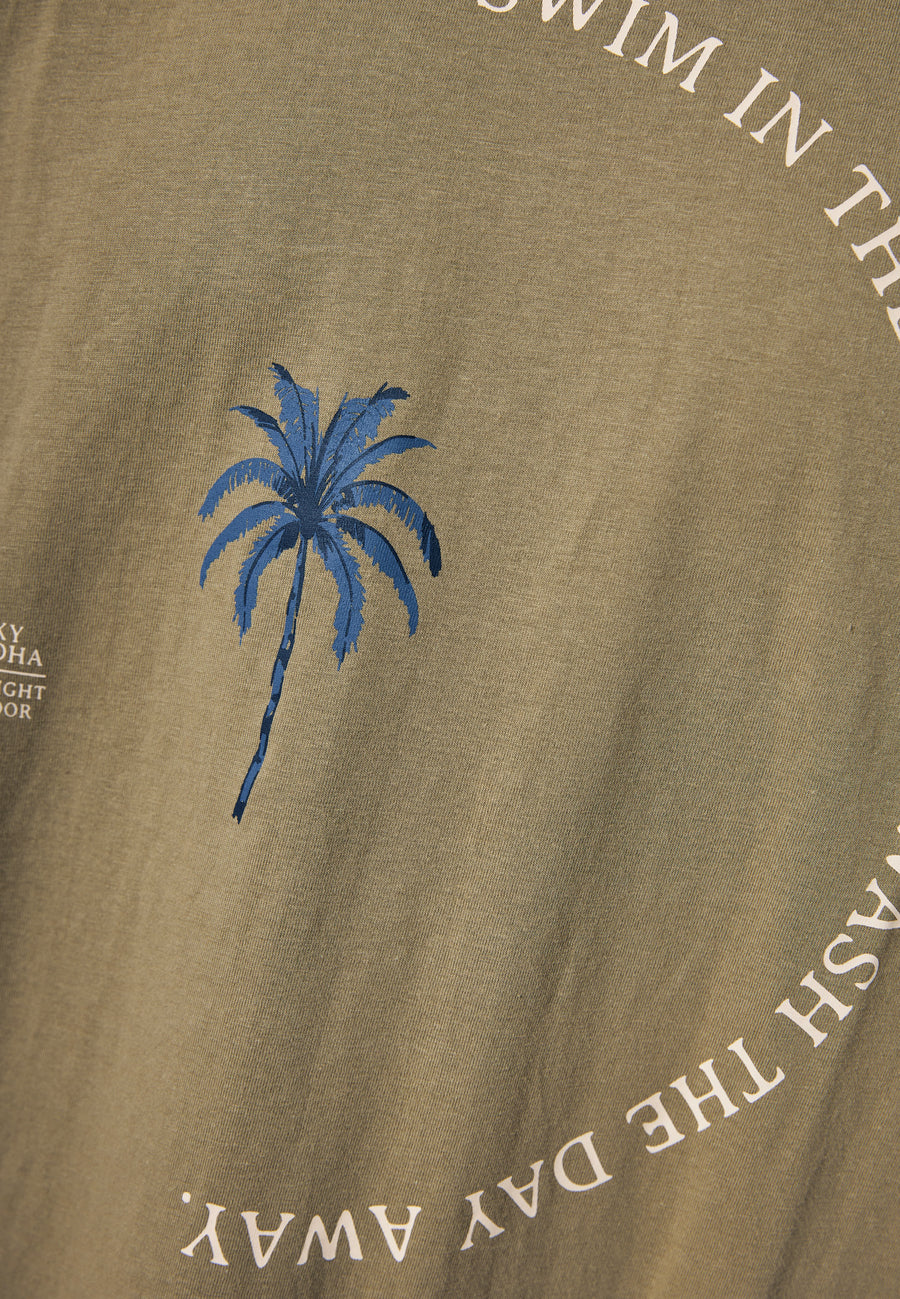 Tricou din bumbac organic cu imprimeu artistic - Oregano