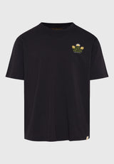 Tricou cu croială lejeră și imprimeu tropical pe spate - Antracit