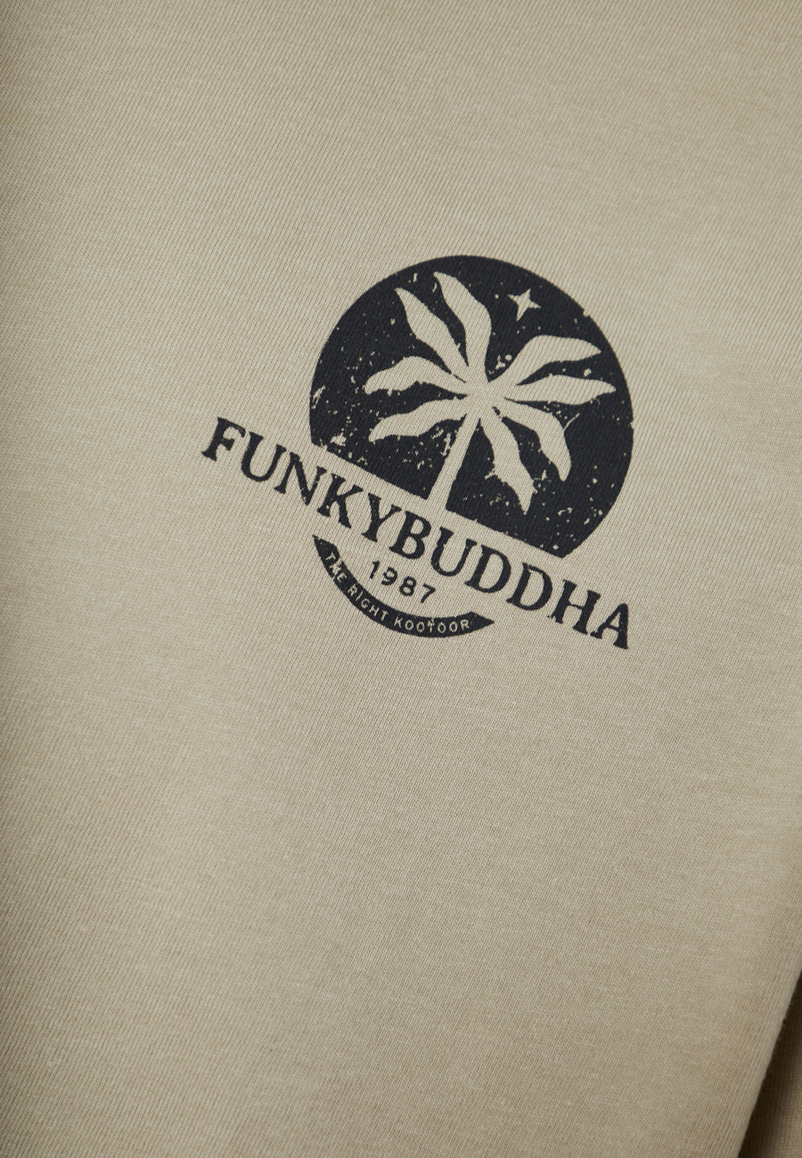 Tricou relaxat din bumbac organic cu imprimeu artistic - Stone