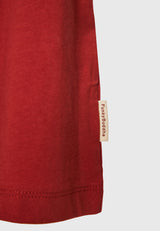 Tricou din bumbac organic cu imprimeu minimalist de brand - Maro Spice