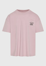 Tricou supradimensionat cu imprimeu grafic pe spate - Liliac