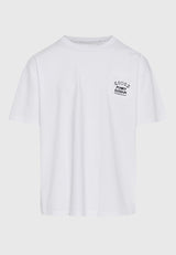 Tricou supradimensionat cu imprimeu grafic pe spate - Alb