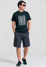 Tricou cu imprimeu fotografic - Negru